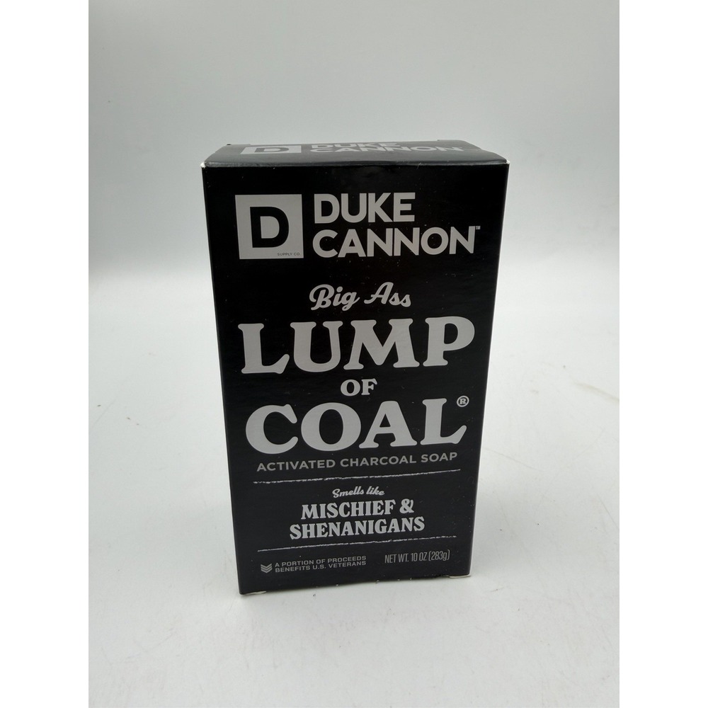 NIB Duke Cannon Big Ass Lump of Coal Activated Charcoal Soap, 10 oz, Mischief